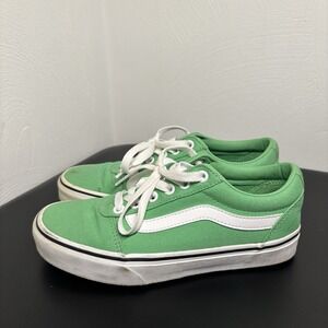 Vans Ward Low Top Sneakers Women's Sz 6 Green Casual‎ Lace Up Shoes Of The Wall